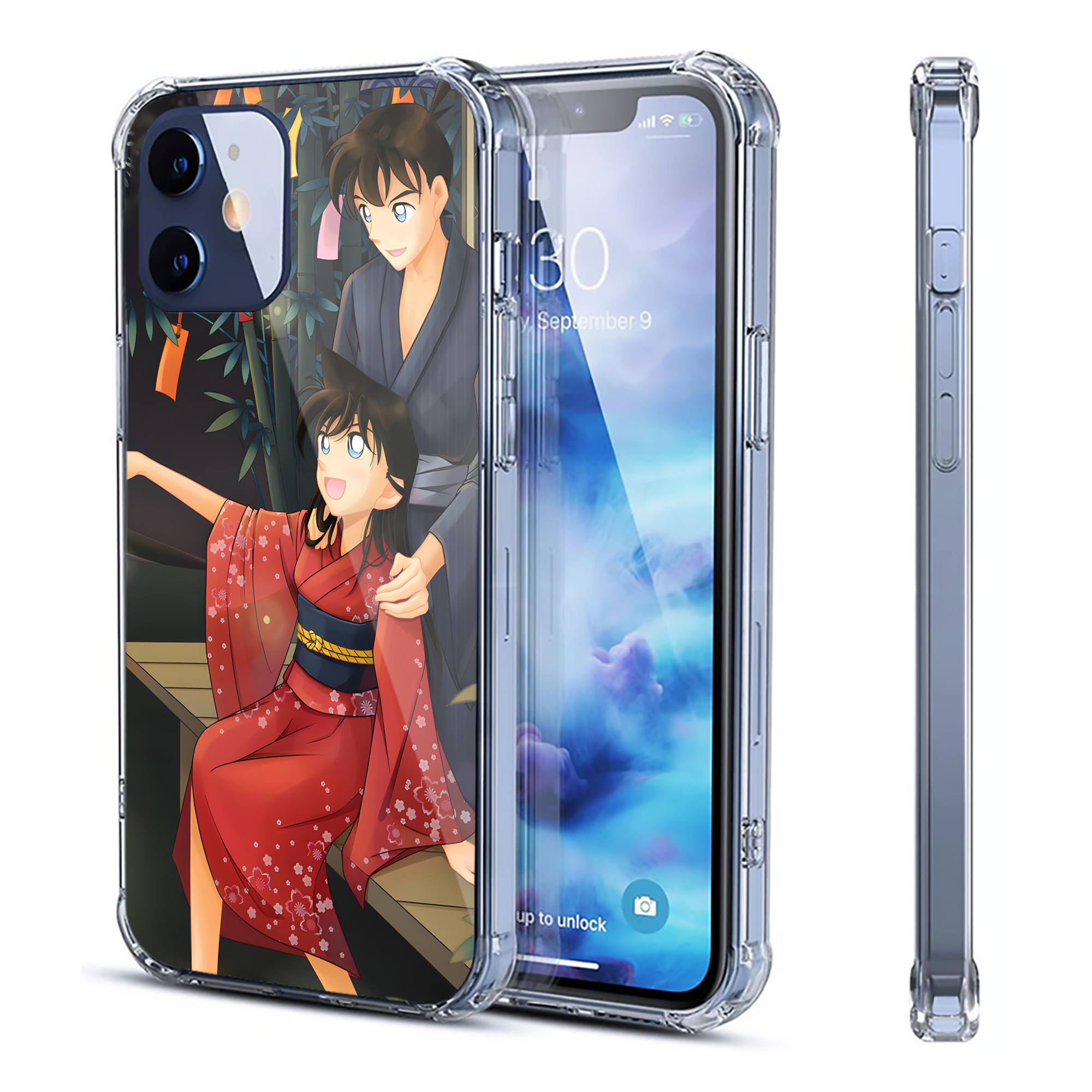 （画像用） 名探偵コナン Detective Conan 【iPhone 12シリーズ対応】透明スマホケース（クリアソフトケース）